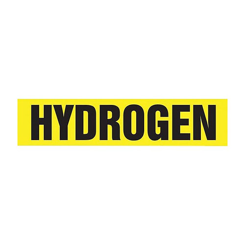 Accuform HYDROGEN Snap Tite Stock Pipe Marker For 1 1/2" - 2"Dia. Pipe, Black/Yellow (RPK453STB)