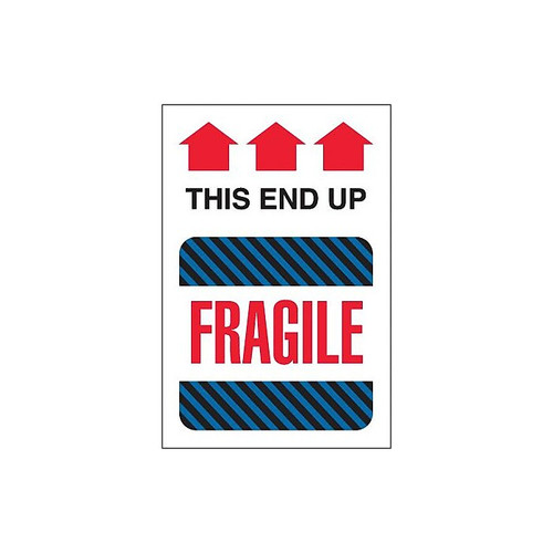 Tape Logic® Labels, "This End Up - Fragile", 4" x 6", Multiple, 500/Roll (65dd86ebe8837636b11eda49_ud)