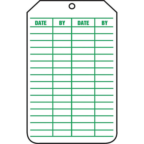 Accuform 5 3/4" x 3 1/4" PF-Cardstock Status Tags "SAFETY..", Green On White, 25/Pack (TRS315CTP)