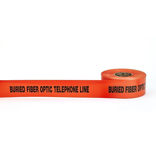Mutual Industries "Telephone/Fiber Optic Line" Underground Marking Tape, 3" x 333.33 yds., Orange (17783-45-3000)
