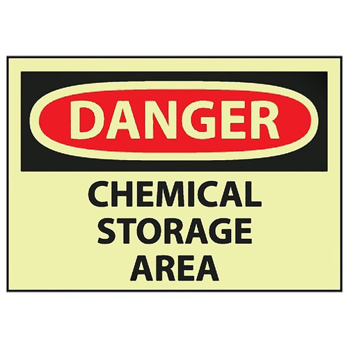 Danger, Chemical Storage Area, 10X14, Adhesive Vinylglow (65dd8811e8837636b11ede27_ud)