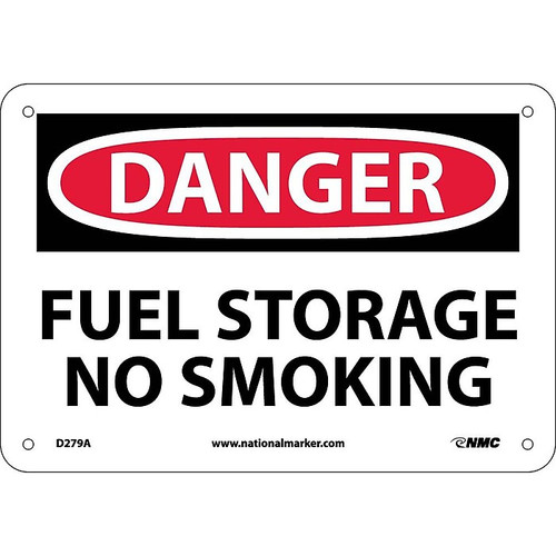 Danger, Fuel Storage No Smoking, 7X10, .040 Aluminum (65dd8852e8837636b11edee8_ud)