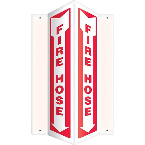 Accuform Fire Hose Projection Sign, Red/White, 24"H x 4"W (PSP744)