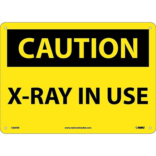 Caution Signs; X-Ray In Use, 10X14, Rigid Plastic (65dd88b4e8837636b11ee03d_ud)