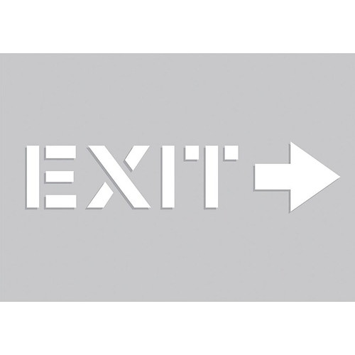 Accuform Floor Marking Stencil, EXIT (ARROW LEFT), 14" x 20", Plastic (PMS254)