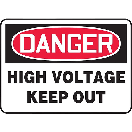 Accuform Safety Sign, Danger, 7" X 10", Adhesive Vinyl (MADM145VS)