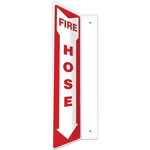 Accuform Fire Hose Projection Sign, Red/White, 18"H x 4"W (PSP410)