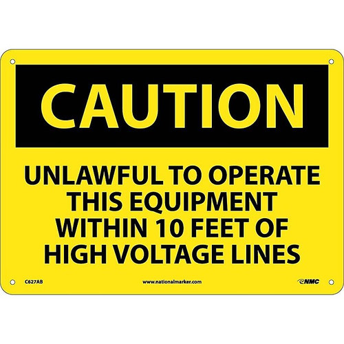 Caution, Unlawful To Operate This Equipment Within 10 Ft Of High Voltage Lines (65dd8990e8837636b11ee300_ud)