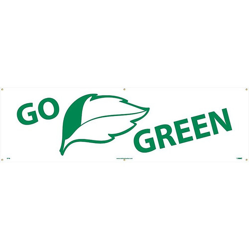 Go (Graphic) Green, 3Ft X 10Ft, Polyethylene, Information Sign (65dd899be8837636b11ee313_ud)