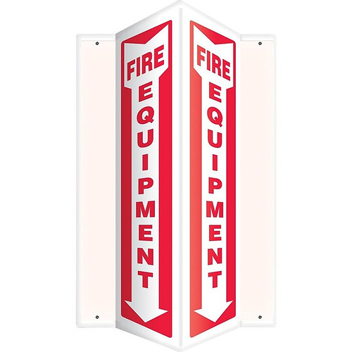 Accuform Fire Equipment Projection Sign, Red/White, 24"H x 4"W (PSP628)