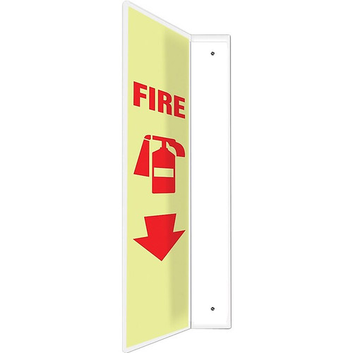 Accuform Fire Projection Sign, Red/White, 24"H x 4"W (PSP322)