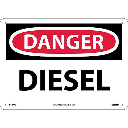 Diesel, 10X14, .040 Aluminum, Danger Sign (65dd8a8ee8837636b11ee64e_ud)