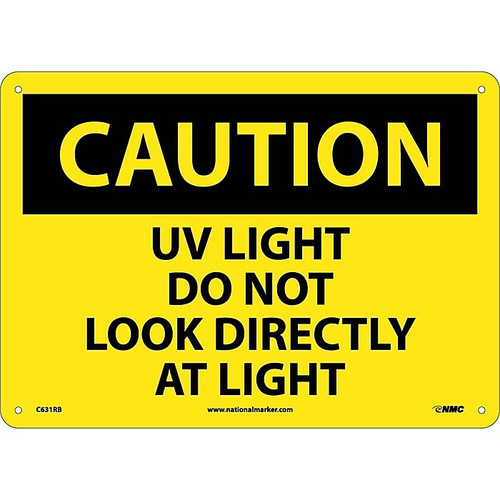 Caution Signs; Uv Light Do Not Look Directly At Light, 10X14, Rigid Plastic (65dd8a9fe8837636b11ee692_ud)
