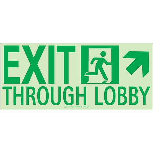 NYC Exit Through Lobby Sign, Up Right, 7X16, Flex, 7550 Glo Brite, MEA Approved (65dd8b94e8837636b11ee9e3_ud)