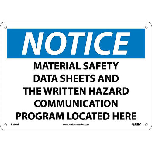 Notice, Material Safety Data Sheet And The Written Hazard Communication Program Located Here (65dd8bc1e8837636b11eea78_ud)