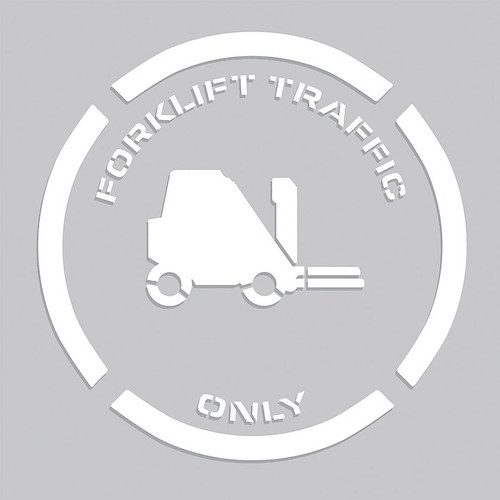 Accuform Floor Marking Stencil, FORKLIFT TRAFFIC ONLY, 24" x 24", Plastic (PMS244)