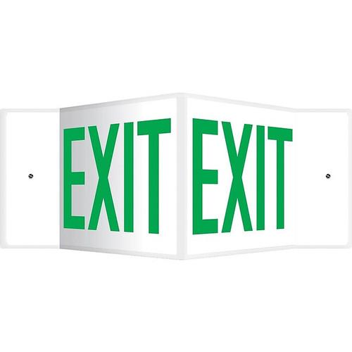 Accuform Exit Projection Sign, Green/White, 8"H x 12"W (PSP339)