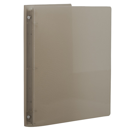 JAM Paper 3/4" 3-Ring Flexible Poly Binders, Gray (53016SM)