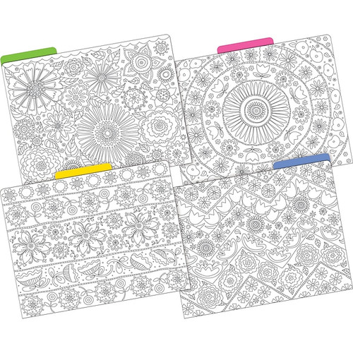 Barker Creek Color Me! File Folder Set, 1/3-Cut Tab, Letter Size, 24/Set (4134)