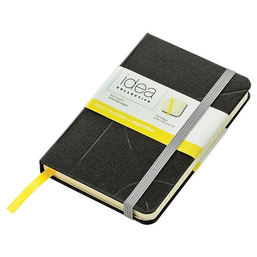 TOPS Idea Collective Pocket Hardcover Journal, 3.5" x 5.5", Wide Ruled, Black, 192 Pages (56874)