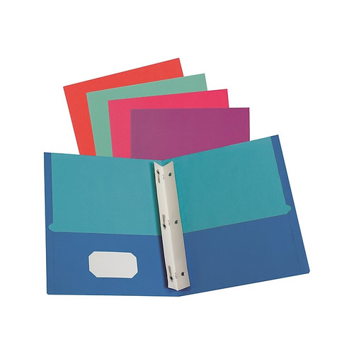 Oxford 2-Pocket Fastener Folder, Assorted Colors (55776_1)