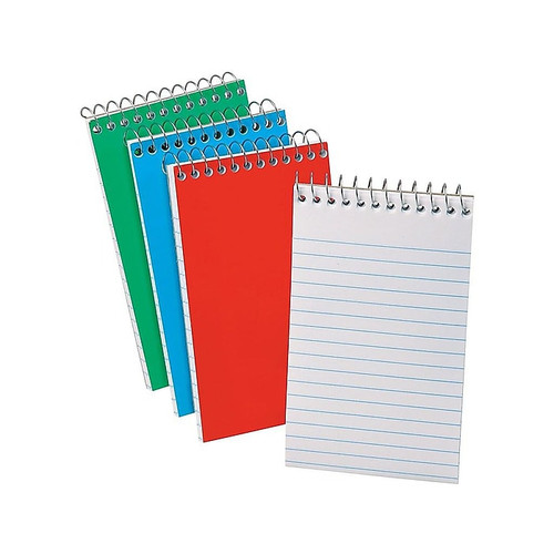Ampad Memo Pads, 3" x 5", Narrow, Assorted, 60 Sheets/Pad, 3 Pads/Pack (OXF 45-093)