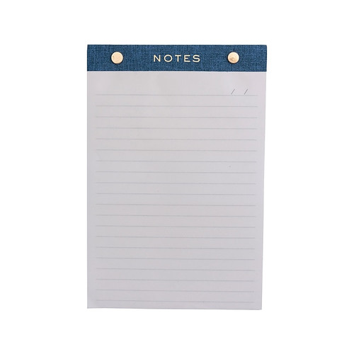 Martha Stewart Desk Notepad, Wide-Ruled, 5.5" x 8.25", Navy, 150 Sheets/Pad (MS110G)