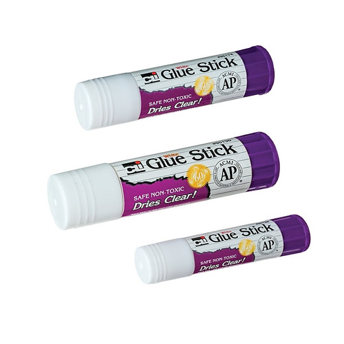 CLI Washable Removable Glue Sticks, .28 oz., White, 30/Pack, 2 Packs (CHL95123-2)