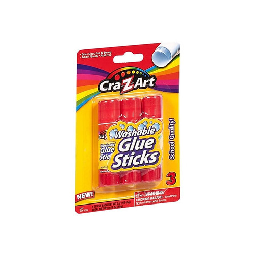 Cra-Z-Art Washable Glue Sticks, 0.21 oz., White (11303-48)