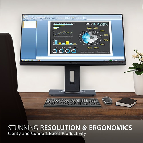 ViewSonic Ergonomic 27" 60 Hz LCD Business Monitor, Black (VG2755)