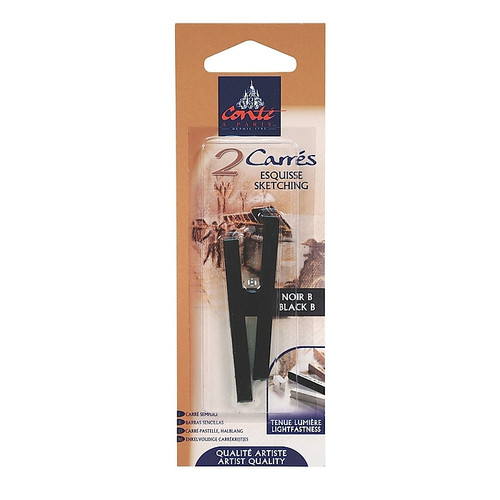 Conte Crayons Black B Pack Of 2 [Pack Of 4] (4PK-2360)