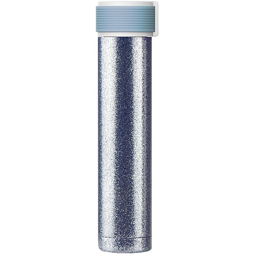 Asobu Skinny Glitter Water Bottle, Blue, 8 Oz. (Sbv40b)