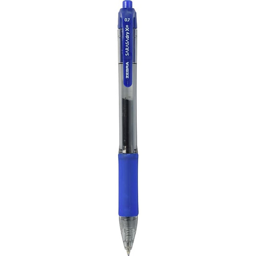 Zebra Sarasa Dry X10 Retractable Gel Pen, Medium Point, 0.7mm, Blue Ink, Dozen (46820_1)