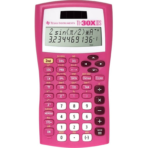 Texas Instruments TI-30XIIS Battery & Solar Powered Scientific Calculator, Pink, (30XIIS/TBL/1L1/BP)