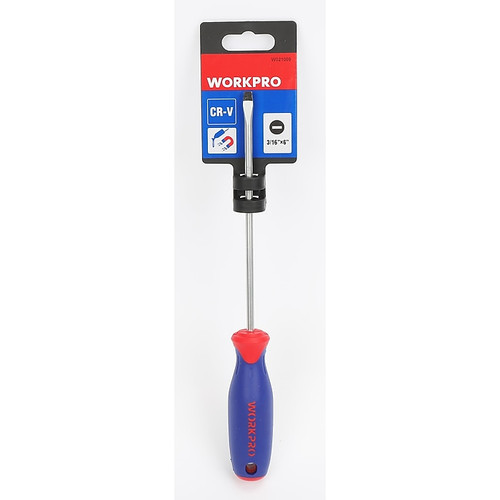 Workpro Slotted Screwdriver, 3/16"x6" (W021009WE)