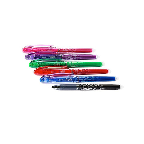 Pilot Frixion Point Erasable Gel Pens Black, Blue, Red, Green, Pink, Purple Set Of 6 0.5 Mm [Pack Of 2] (2PK-FXPC6001-P)