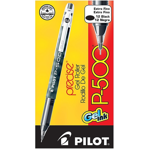 Pilot Precise P-500 Gel Pens, 0.5mm, Extra Fine Point, 12/Pack (65dd92c50030d3d47820550b_ud)