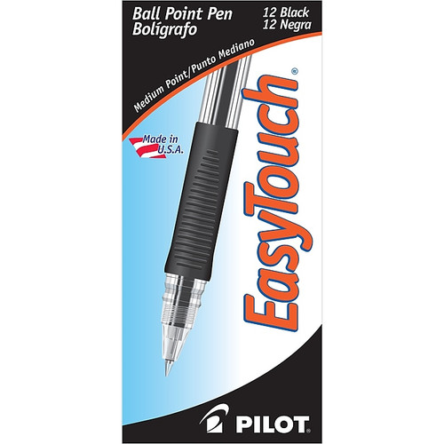Pilot EasyTouch Ballpoint Pens, 1.0mm, Medium Point, 12/Pack (65dd92c60030d3d478205512_ud)