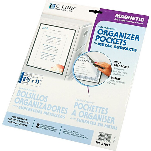 Magnetic Cubicle Keepers®, Clear Polypropylene, 8 1/2" x 11" (65dd945f0030d3d478206470_ud)