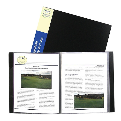 C-Line Presentation Book with Sheet Protector, 24 Pockets, Letter, Black (CLI33240)