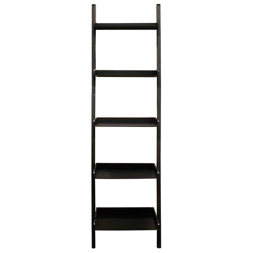 Nexxt Hadfield 5-Tier 66" Leaning Wall Shelf, Black (FN16895-6)