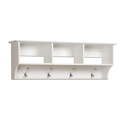 Prepac™ Sonoma Entryway Cubbie Shelf, 48" x 11.5", White (65dd94d30030d3d478206770_ud)