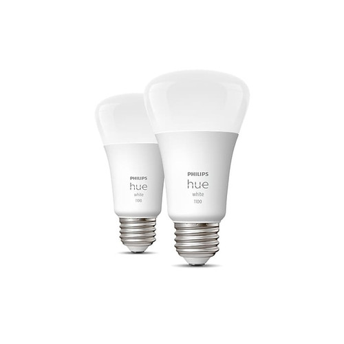 Philips Hue White Light Bulb, A19 2700K 10.5W E26, 2/Pack (563007)