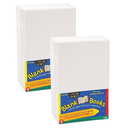 Hygloss Blank Books 8.5" x 5.5" Drawing Sketch Book, 32 Sheets/Book, 2/Bundle (HYG77710-2)