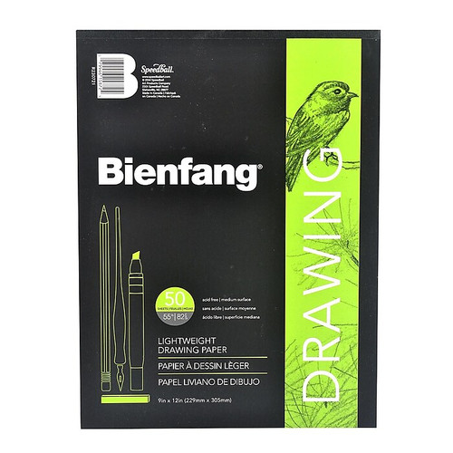 Bienfang 9" x 12" Tape Bound Drawing Sketch Pad, 50 Sheets/Pad, 4/Pack (11264-PK4)