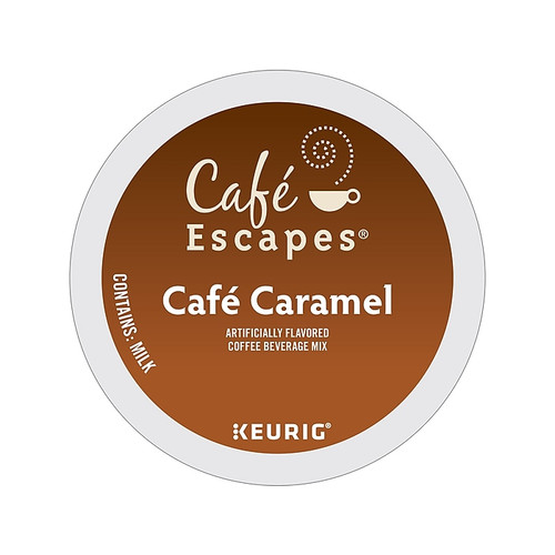 Cafe Escapes Cafe Caramel Coffee, Keurig K-Cup Pod, 96/Carton (GMT6813CT)