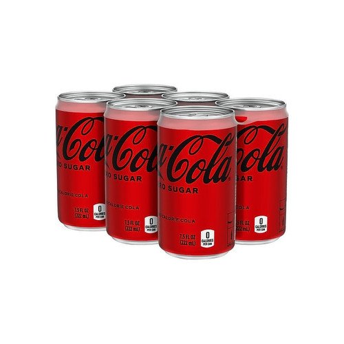 Coca-Cola Coke Zero Mini Cans, 7.5 Oz., 24/Case (00049000061048)