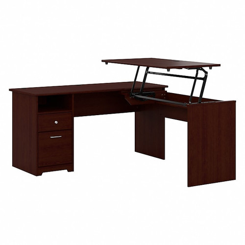 60W Single Pedestal Desk with Sit to Stand Return (65dd96ab0030d3d47820771e_ud)
