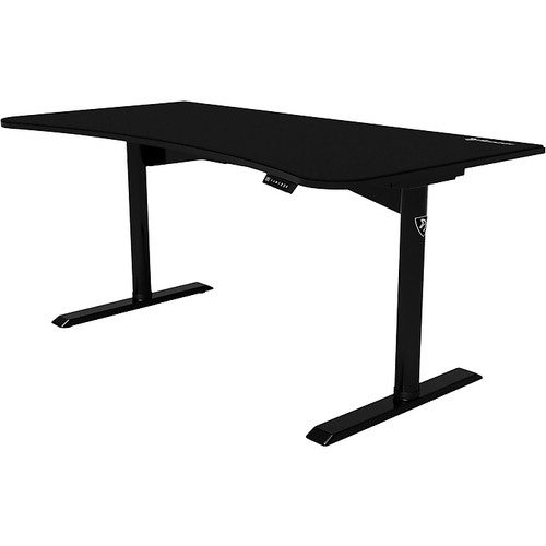 Arozzi Arena Moto 63"W Curved 29-46"H Adjustable Standing Gaming Desk, Black (AZ-ARENA-MOTO)