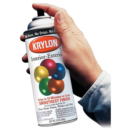 Krylon Interior/Exterior Industrial Maintenance Paint, Stone Gray, Aerosol, 12 oz. (425-K01605A00)